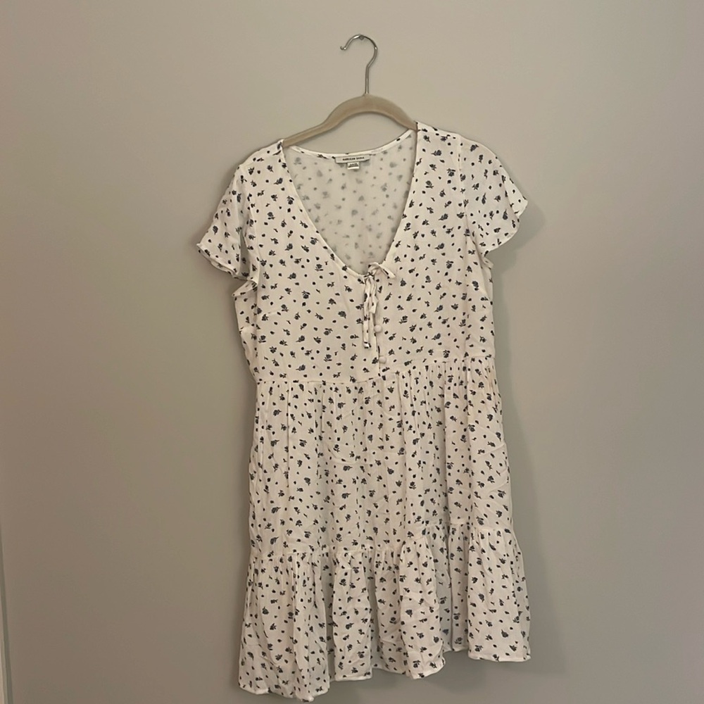 American Eagle Outfitters White Floral Mini Dress
